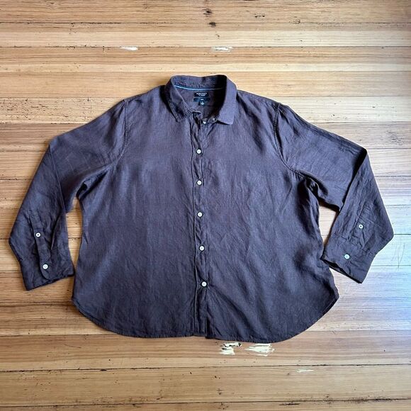 J. Crew slim fit Baird McNutt Irish Linen shirt. Size 22. - Picture 2 of 12